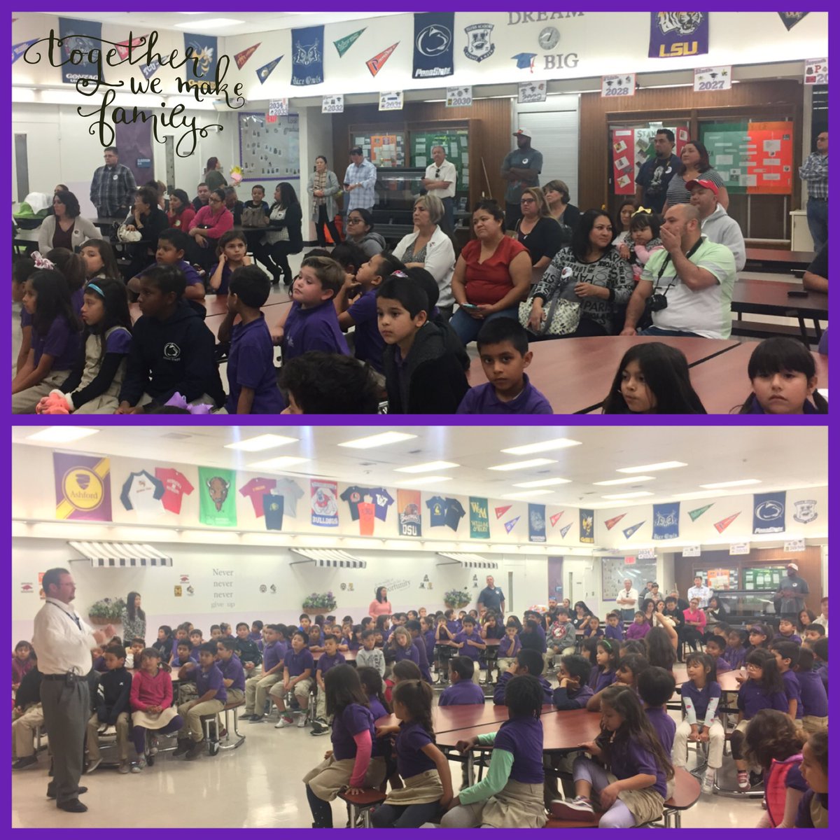 teletitan's tweet photo. Parents celebrate their award recipients. #responsibilityworks #NEU https://t.co/2a8F2jSbvJ