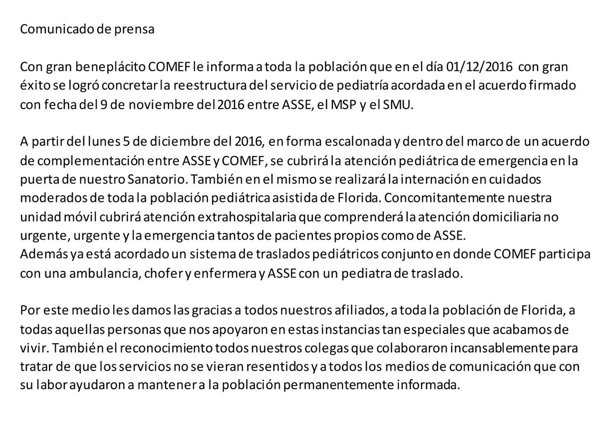 CIampp's tweet photo. COMUNICADO DE PRENSA
Servicio de Pediatria Unica comienza a funcionar en Florida el lunes 5  de diciembre. https://t.co/E0OlItLcCt