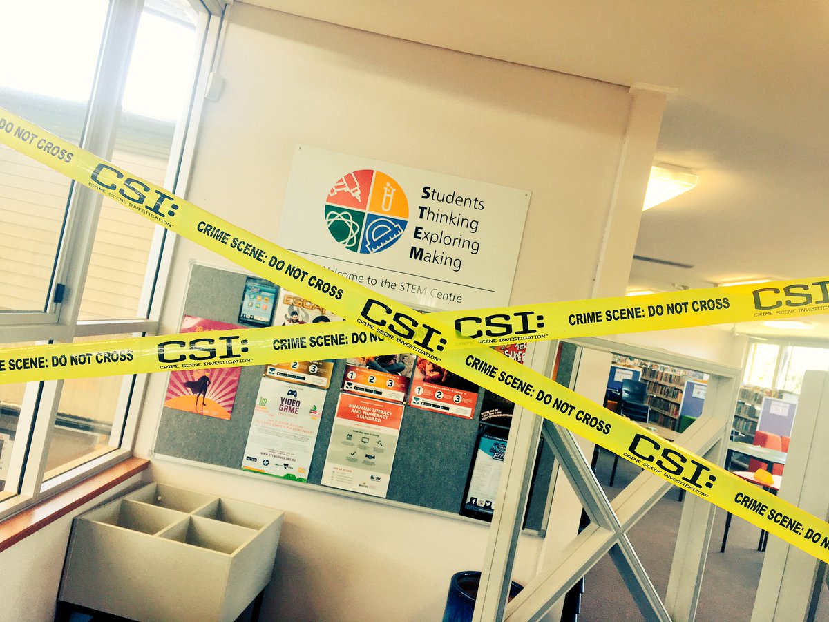 Oh no! There has been a crime in the #STEM Centre! Lucky some of our brightest Year 7 2017 are here to help solve it!