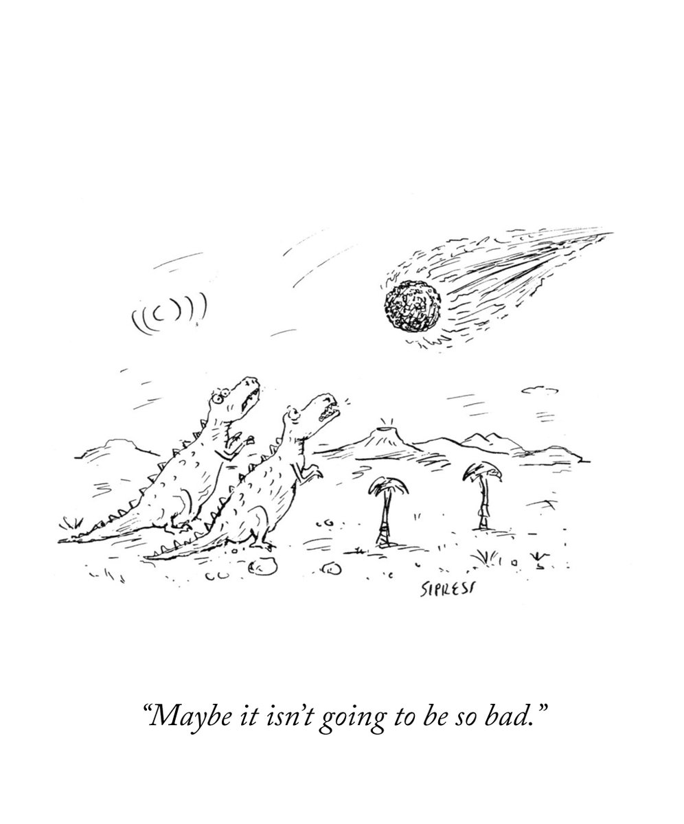 NewYorker's tweet photo. Today's afternoon cartoon by David Sipress. See more cartoons with our randomizer: https://t.co/wBBT6a4eWN https://t.co/MBAYX6f9QP
