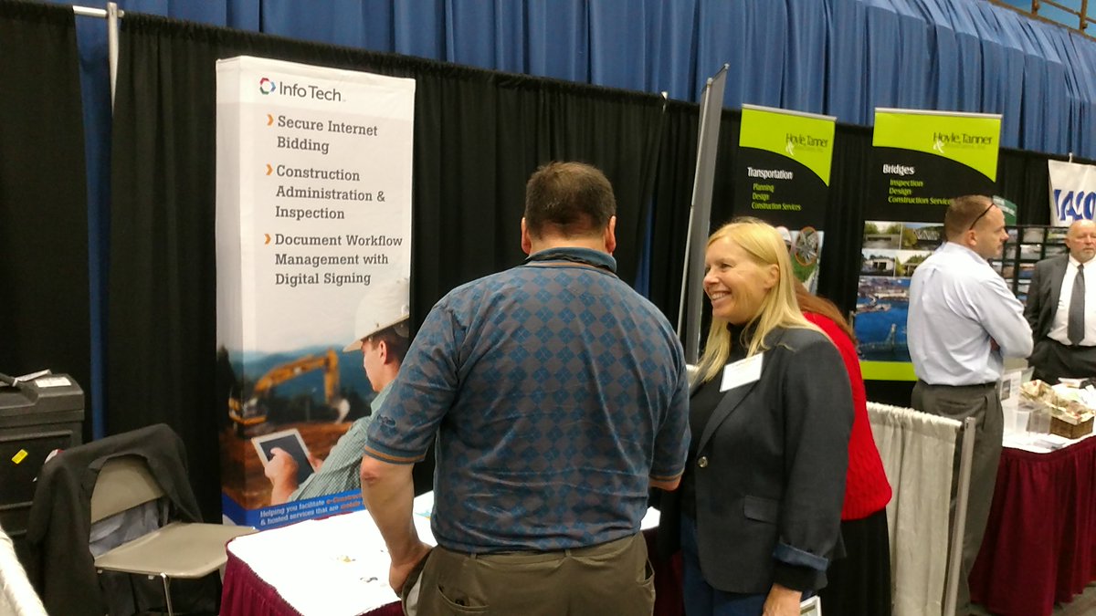 infotechinc's tweet image. 65+ vendors at @MaineDOT1 Transp. Conference! Meet our reps at booth 13 to talk about #Appia, #BidExpress and #DocExpress for #eConstruction
