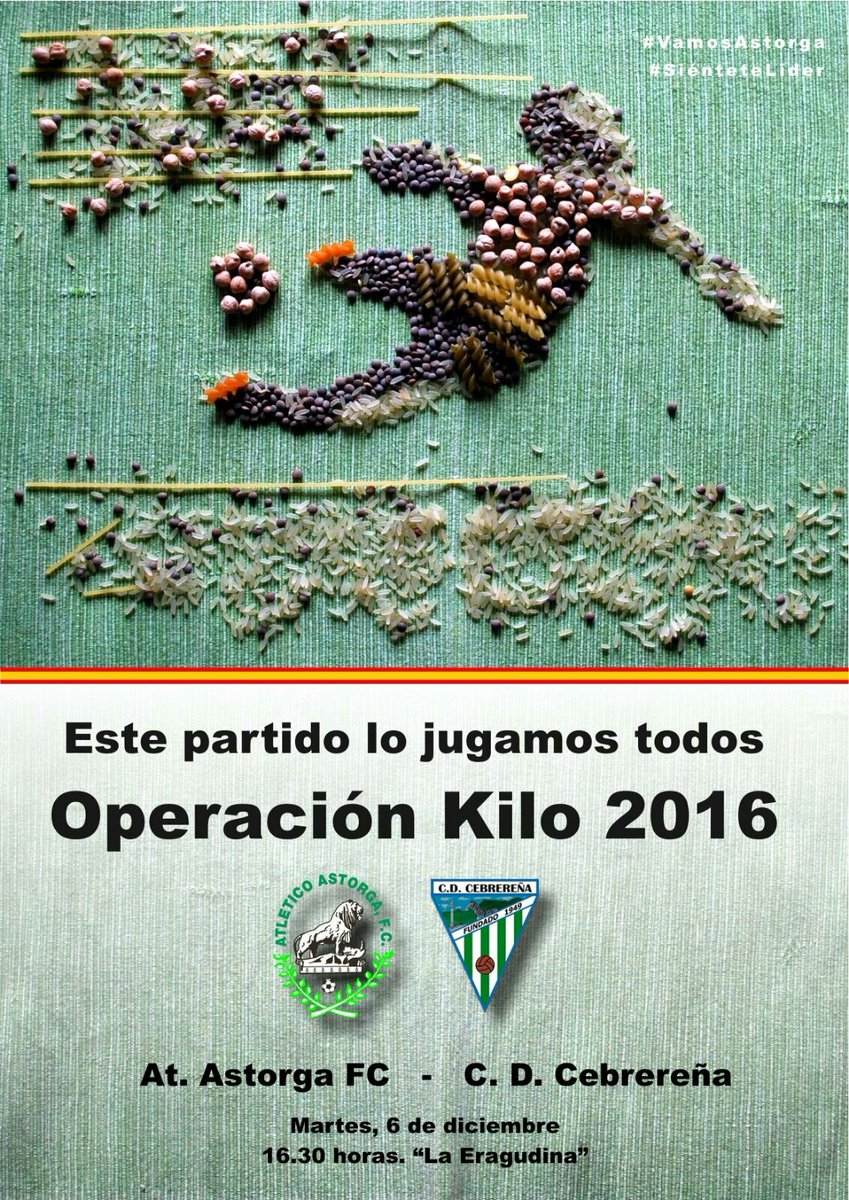 PortalLigasRfef's tweet photo. #OperacionKilo2016 Cartel oficial del @AtleticoAstorga para su encuentro ante el @DCebre https://t.co/or2bq5Zg1h
