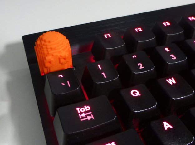 Gizmo_Bazaar's tweet photo. Waka waka waka! New ghost keycaps now available https://t.co/lN2msLOEmQ #3dprinted #mechanicalkeyboard #keycap #shapeways #shap3dbyme https://t.co/fC08WvyKyh