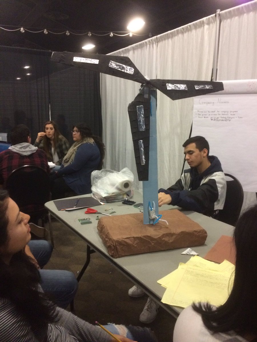Realtor_Kay's tweet photo. #Enterprise2016 Company #43 is rocking this week! Check out their wind+solar energy model. #Tomorrowsleaders #TodaysYouth https://t.co/dQ5eJU6d3a