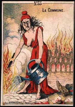 HypathieBlog's tweet photo. Pétroleuses de la Commune (femmes sur les barricades) enlaidies par les patriarcaux car elles franchissent "les bornes de leur sexe" #Bugnon https://t.co/OaraBJl8gA