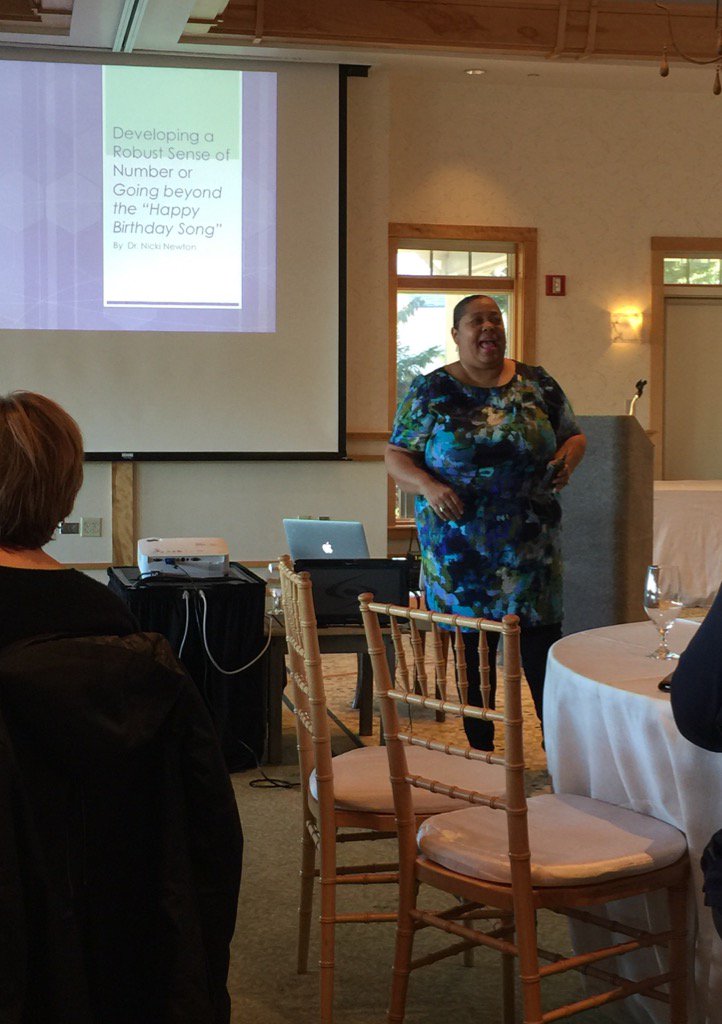 dr_hirsch's tweet photo. Dr. Niki Newton talking about number sense @MathWithMatthew #2016CACE https://t.co/kvxtbVVW54