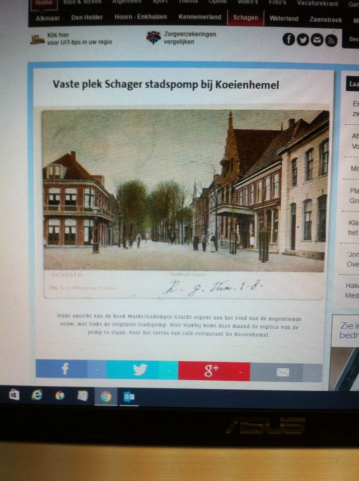 Als lid van de Junior Kamer Schagen in de tachtiger jaren goeie herinnering aan schenking authentieke pomp.