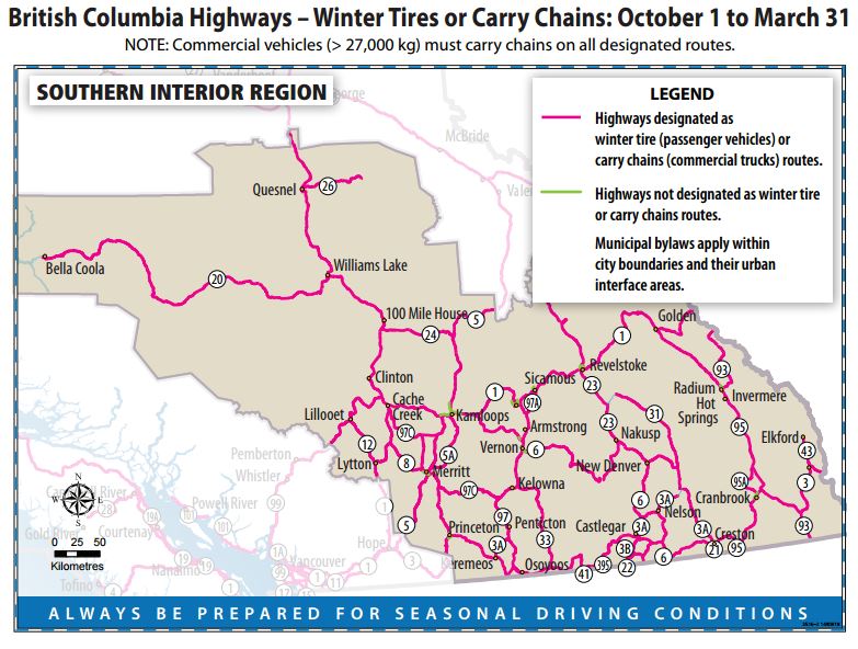 Winter weather has arrived. Where winter tires are required in British Columbia: bit.ly/1LMe6jD #ShiftIntoWinter #DriveSafe