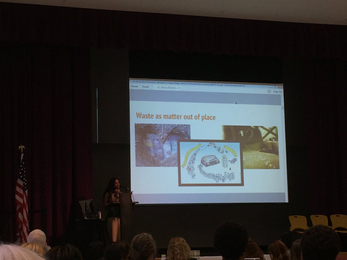 SustainSara's tweet photo. Waste is matter out of place; Building bridges; Positive change feedback; Front yard destinations; Intersection repair- R. D'Cruz #SCW16 https://t.co/f2zzT4sbmV