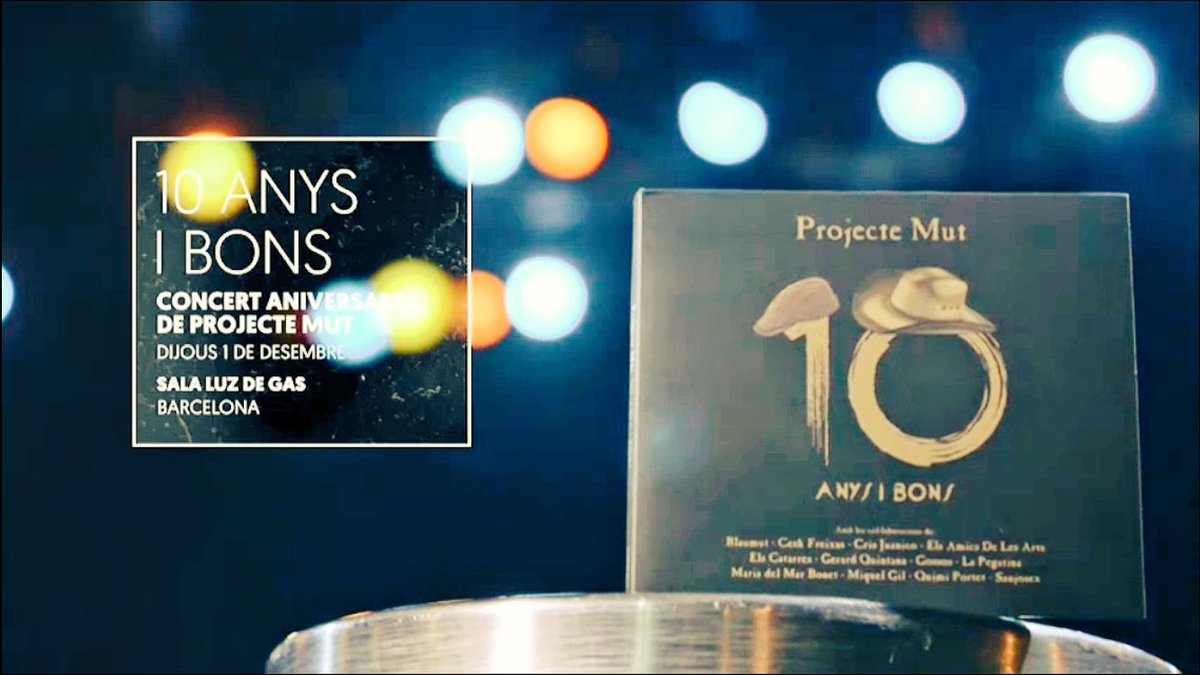 PauBenavent's tweet photo. D'aci una hora... l'aniversari de @ProjecteMut a la @LuzdeGasClub. Amb convidats de luxe! VÍDEO ►https://t.co/85ERxzlTqq https://t.co/ahKlRssn3c