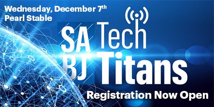 Congrats to <a href="/drueplacette/">Drue Placette</a> of @Quirkco for his 2016 #TechTitansSABJ Awards nomination. Join Us
#LastChance2Register
bizj.us/1nqsz4?ana=sm_…