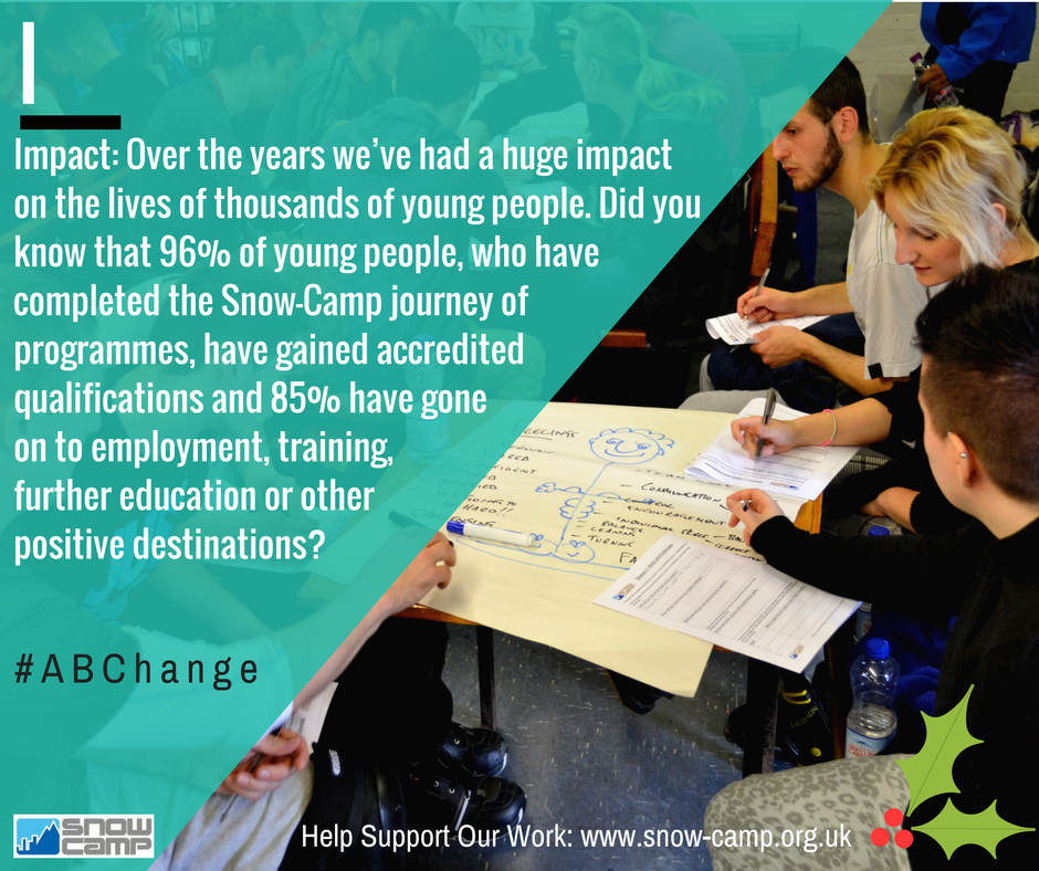 SnowCampInfo's tweet photo. We want to make sure that we’re working with the right young people & that we’re positively impacting their lives – and we are! #ABChange https://t.co/Vj3hEmKwKX