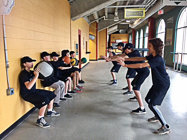aadedmonton's tweet photo. There is no offseason for Vimy Baseball. Getting some medball work in at the park.  #BecomingMore https://t.co/ip4bdDGACC