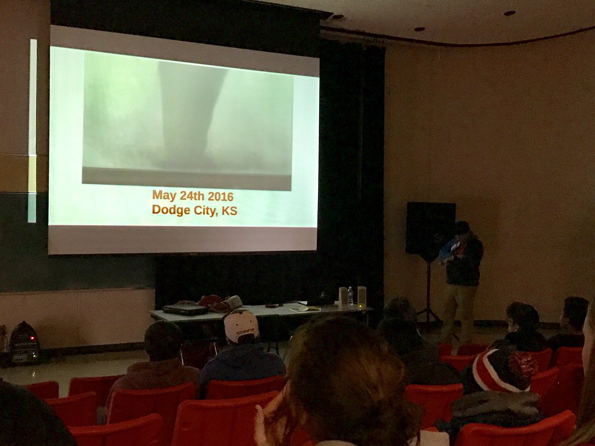 PACarlton's tweet image. Tornado Chaser presents to our #saderscience classes about his career and how it relates to science! #chaseyourdreams
