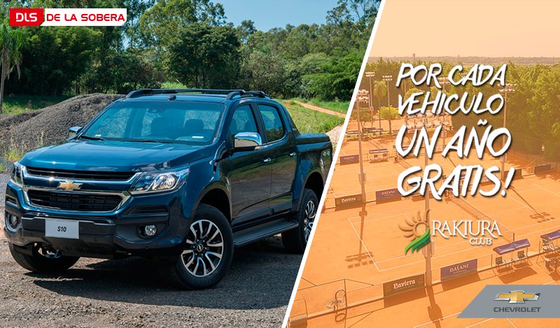 ¡Disfrutá de tu 0km en Rakiura!
En DLS, comprando la nueva S10 2017 o cualquier otro vehículo Chevrolet, sos socio por un año de Rakiura.