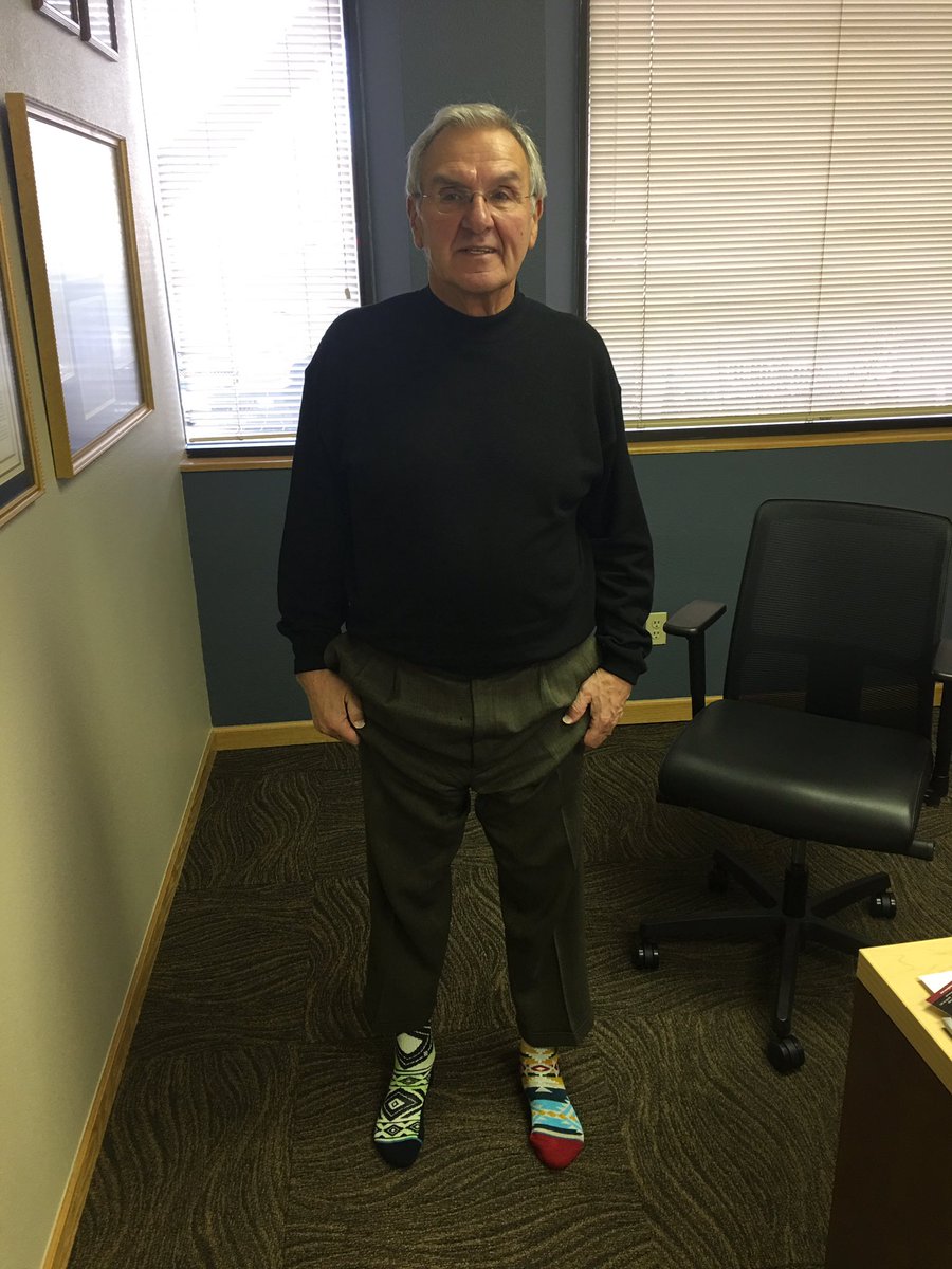 malcjohnson7378's tweet photo. Coach Sonny Lubick is supporting @pscucolorado sock drive for the homeless by showing his crazy socks. #pscucrazysocks https://t.co/U9GWF0VhoG