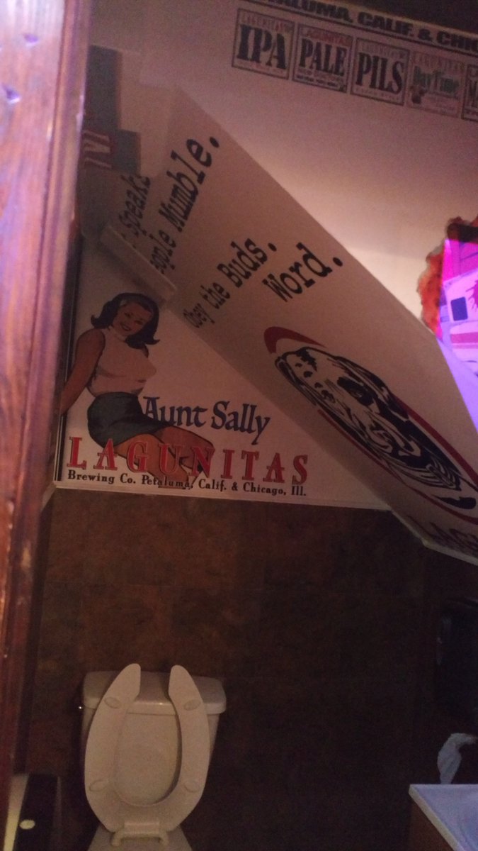 BrewersCask's tweet photo. .@lagunitasbruhws Aunt Sally is watching you pee. #fedhill #brewerscask #bathroompics #freshlywrapped #thewallshaveeyes https://t.co/VrXkigk4Uf