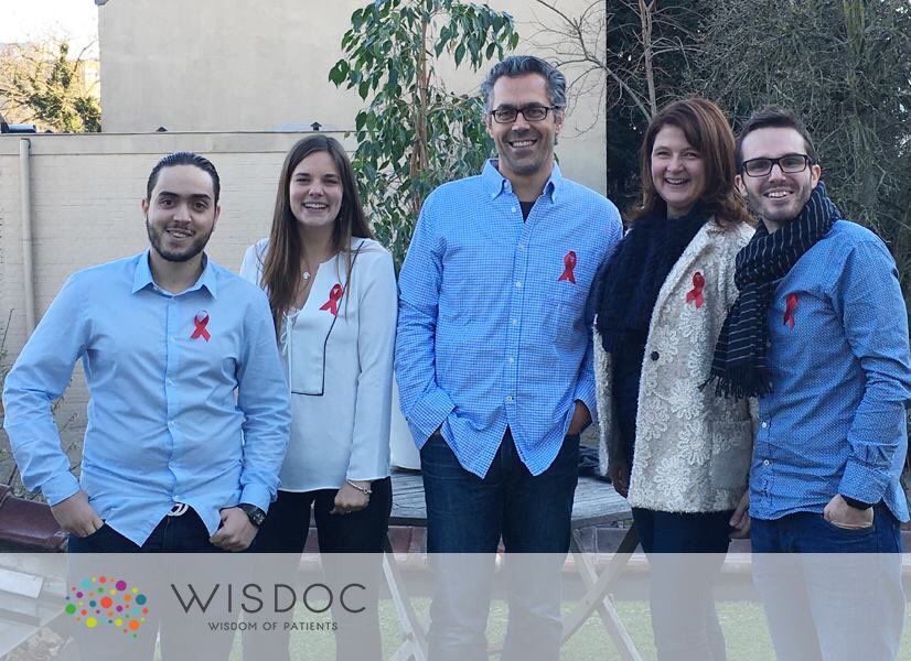 wisdoc_com's tweet photo. The WISDOC Team proudly wears the red ribbon. 
You too, show your support on World AIDS Day !
#aids #sida #redribbon https://t.co/40tFiUNqcE