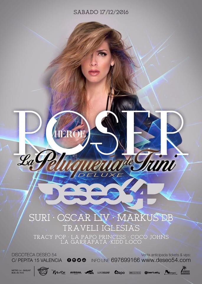 Proximo Sabado 17 en exclusiva te traemos a la gran <a href="/RoserMR/">Roser💖</a> a Deseo 54! Edicion #Deluxe de La Peluqueria De Trini!