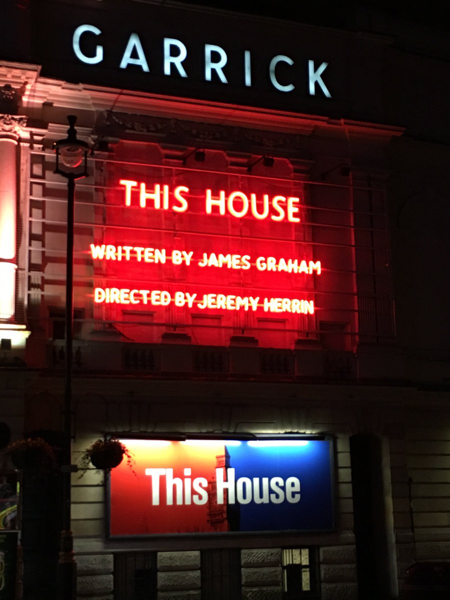 Headlong launches This House to rave reviews at The Garrick. Brilliant direction from Jeremy Herrin &amp; outstanding playright James Graham