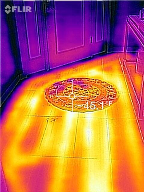 flir's tweet photo. Ross Y. shared this hot photo of his radiant floor heating installation! #FLIRONE https://t.co/KseX7b9PaT