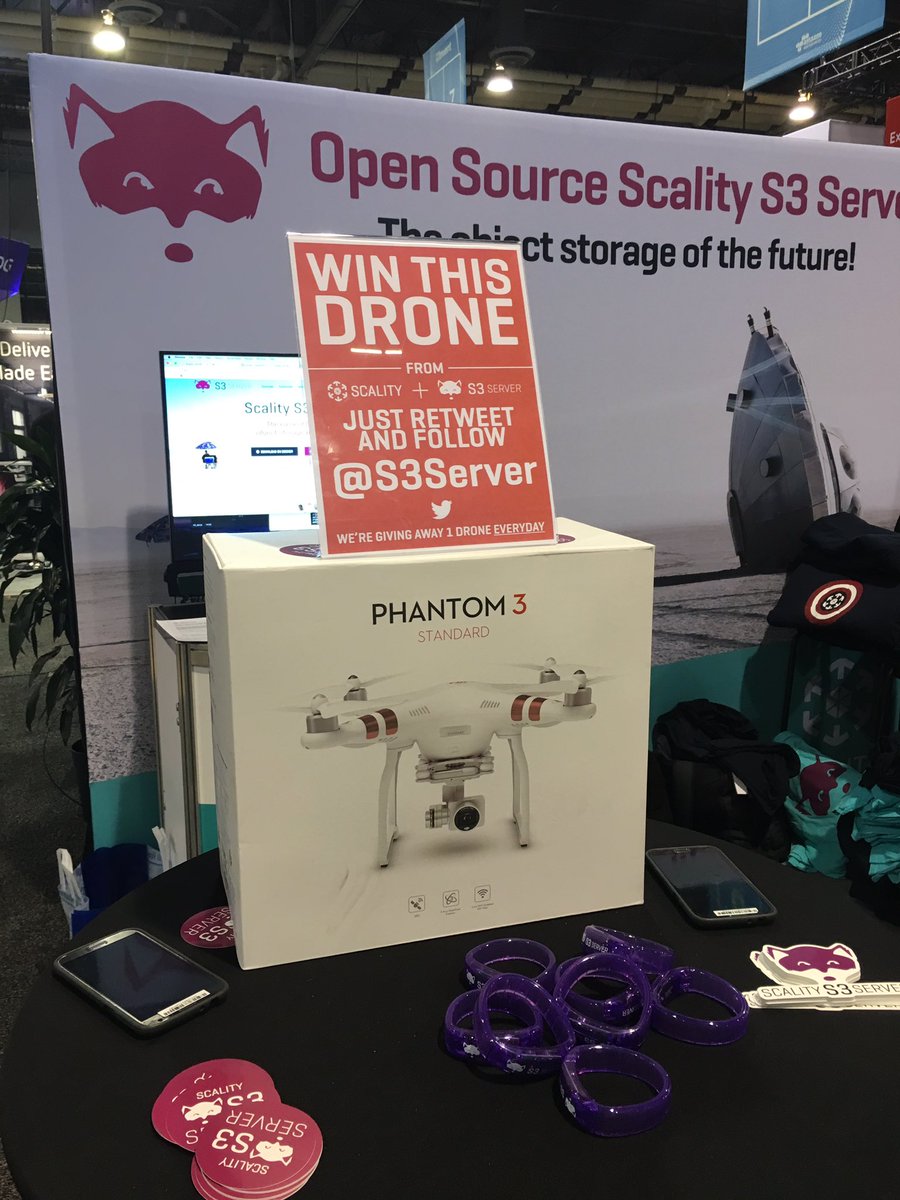 CandidaValois's tweet photo. Day 3 #awsreinvent @scality @S3Server. Want to win a Phantom 3!!? Come to our booth 420 https://t.co/gA5bojbTk7