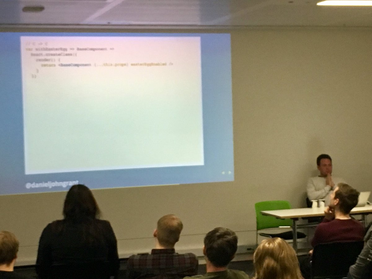 MeganKSlater's tweet image. Big thanks to @danieljohngrant for the great talk about the #FunctionalJavaScript London #meetup! #React #Recompose #Frontend #CodeNode