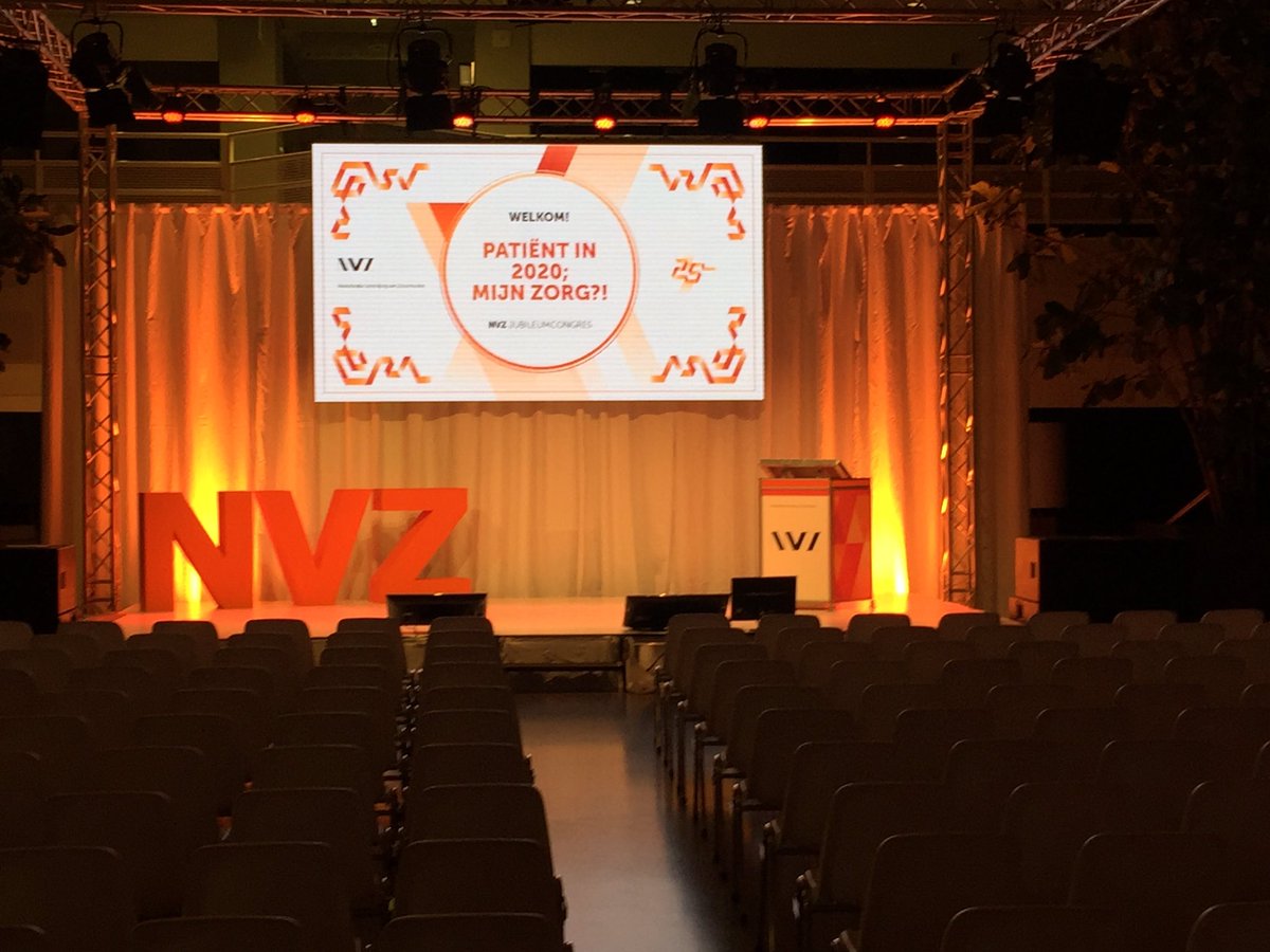 Vandaag NVZ Jubileumcongres (Ned. Ver. van Ziekenhuizen). NextNovelty ondersteunde dmv oa ontwerp en productie v inrichting en aankleding.