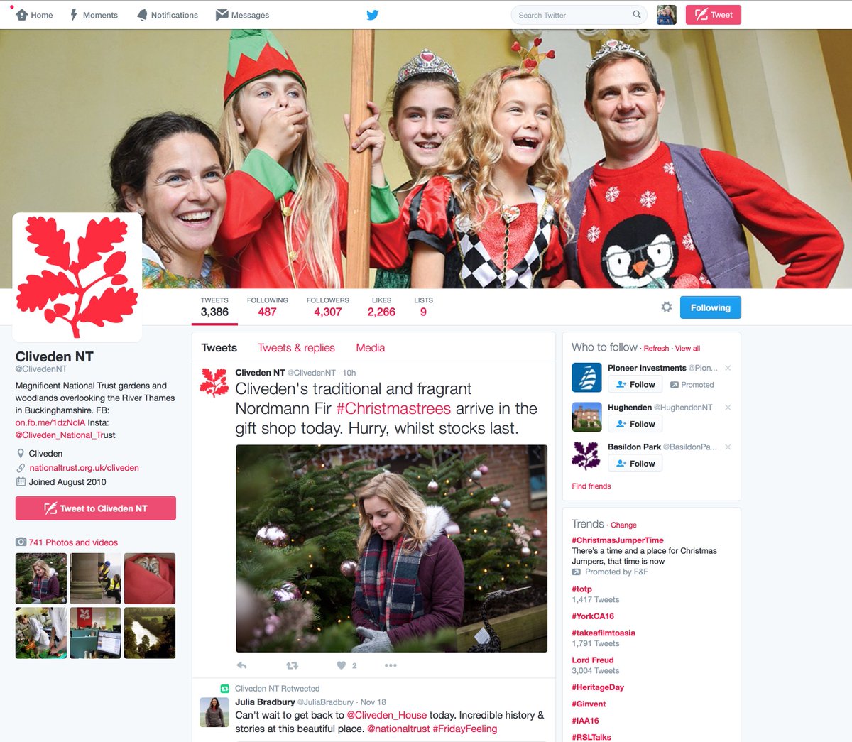 AlexTandyPhotos's tweet photo. So excited to see my Pantomime photo gracing the top of @ClivedenNT website, facebook and twitter pages! #photographer #familytime #oxtweets https://t.co/ziRsPNOhNE