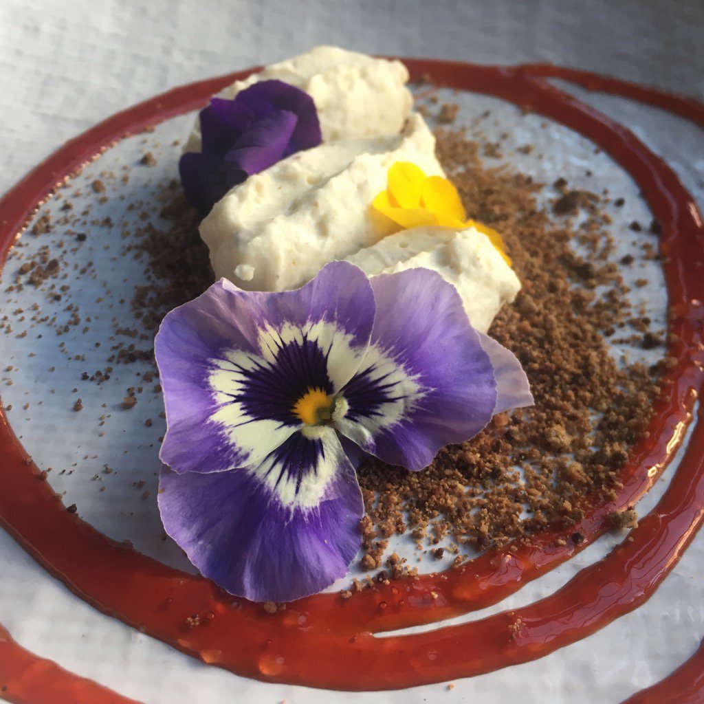 hillbillytea's tweet photo. Deconstructed goat cheese truffle #sweetendings #louisvillebites #dessert https://t.co/EEM3UNsOoP