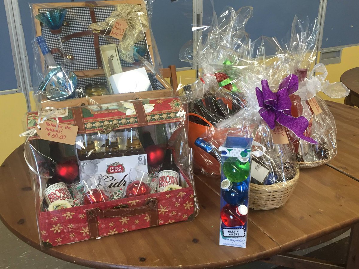 MsgrClarke's tweet photo. CONTEST!!! Most retweets will win an ARMS LENGTH of RAFFLE TICKETS!!!  #mcschristmas Check out the raffle baskets! https://t.co/rNnMEYPnzN