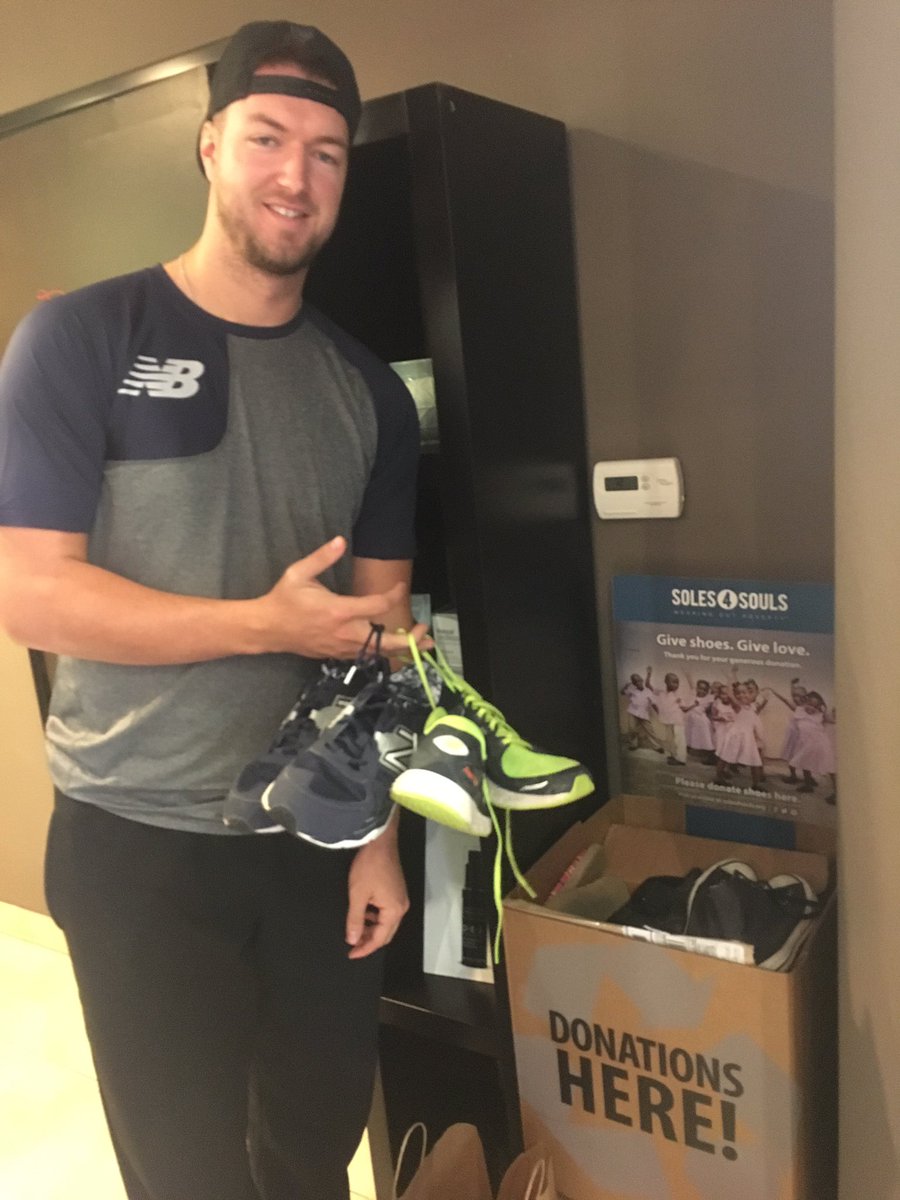 Proud to be part of #nbgivesback by donating my <a href="/newbalance/">New Balance</a> sneakers.