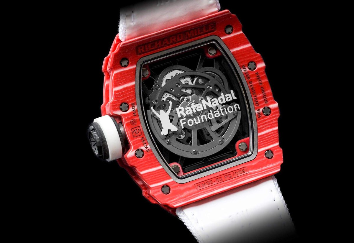RafaelNadalFC's tweet photo. 💥 @Richard_Mille has created this special edition RM 35-02 Unique Piece. All proceeds from the sale go to the @frnadal. 👌⌚ https://t.co/Wt3nz6kBGw