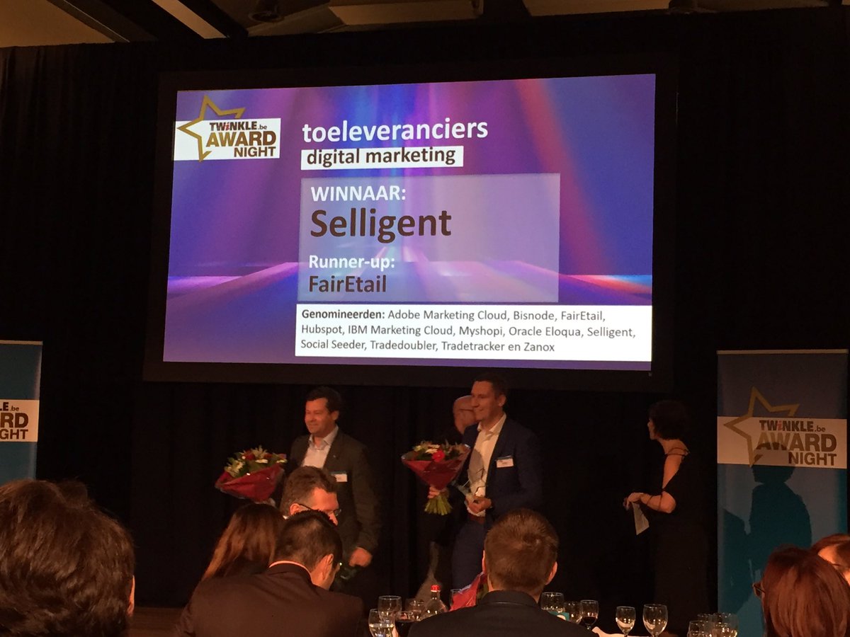 D3NN15_P's tweet photo. We just won the @TwinkleBelgie award in category #DigitalMarketing! A reward for many years of hard work. #SelligentSuccess #twinkleawards https://t.co/OaOWP4zYZJ