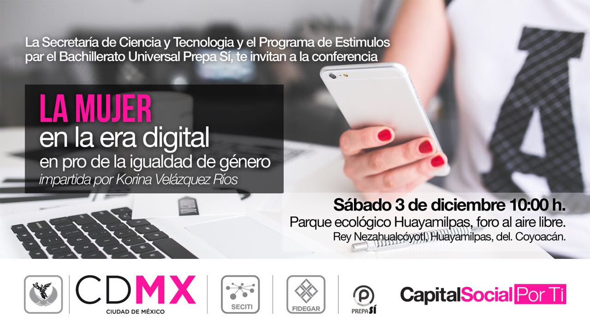 KarenQuirogaA's tweet photo. ¿Te interesa conocer el papel de la mujer en una sociedad tecnológica como la nuestra? Acompáñanos y valida tus #ActividadesEnComunidad. https://t.co/w3CcnFusFw