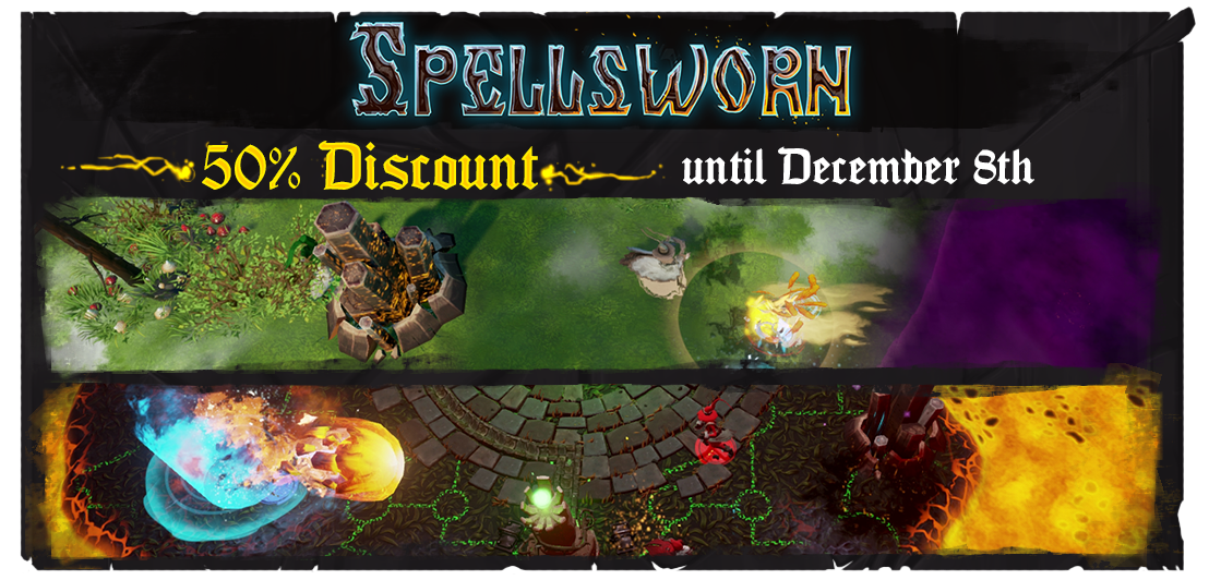 FrogsongStudios's tweet photo. Spellsworn is 50% OFF for a limited time only! Try the new update! #gamedev #indiedev #steamsale #indiegame @ShoutGamers @DNR_CREW @HyperRTs https://t.co/PsL0Axmab1
