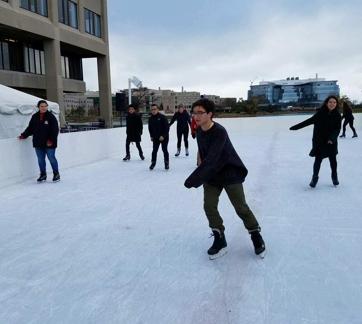 norriscenter's tweet photo. The Ice Rink is open! 🎉⛸🎉 #NUice https://t.co/ggKyWJGTzV