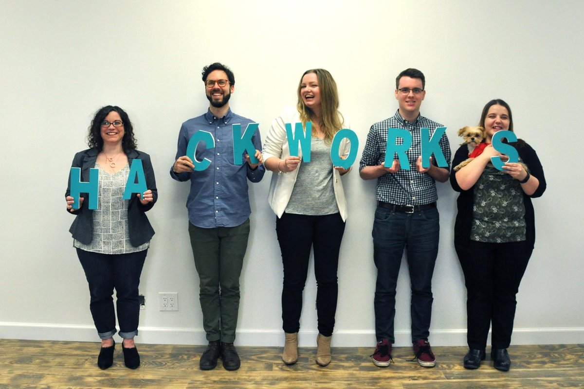 HackworksInc's tweet photo. A Year in Review! We're posting a pic every day this month that looks back on what we did. #Hackworks: Humans led by a super #dog! #innovate https://t.co/WglvCEgvHM