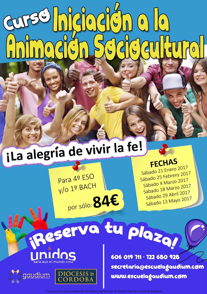 CURSO INICIACIÓN A LA ANIMACIÓN SOCIOCULTURAL. ¡Comenzamos a finales de enero!