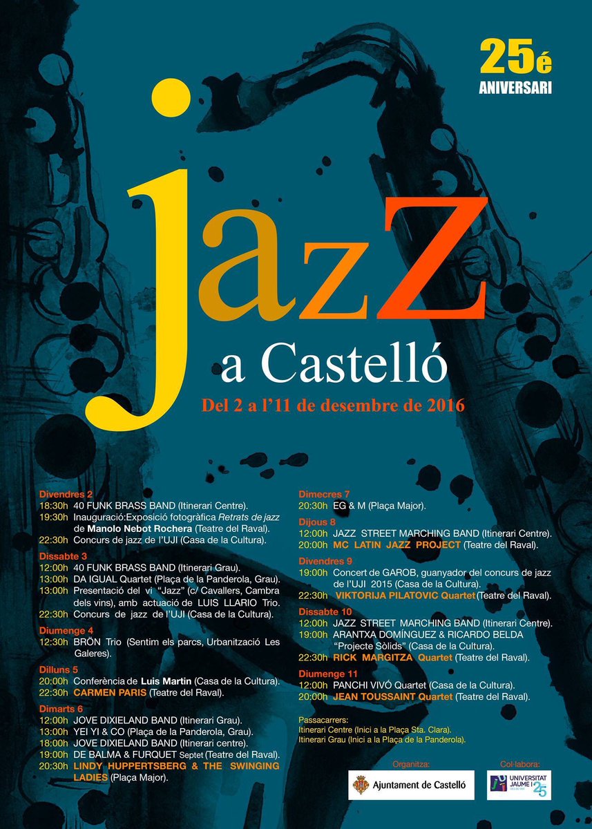 clapssound's tweet photo. @AjuntCastello 
El diumenge 4 a les 12:30.
BRÖN trio de jazz https://t.co/lEbVVgFEVR