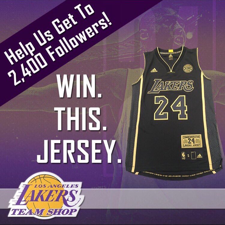 LakersStore's tweet image. We&apos;re getting closer! Retweet and follow @LakersTeamShop for a chance to win this Limited Edition @Lakers @kobebryant jersey! 🏀 #lakernation
