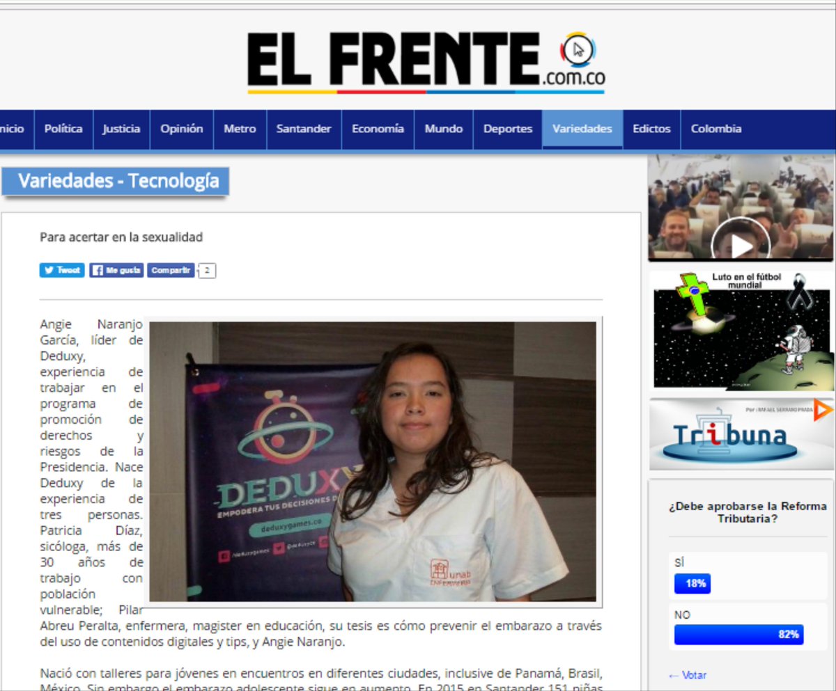 AppsCoUNAB's tweet photo. .@diarioelfrente destaca la iniciativa TIC, @deduxygames #Destacado de la #HITeraciónIX #AppsCo #UNAB. Mira aquí → https://t.co/CWhgThqvF8 https://t.co/ItPCwlE5XV