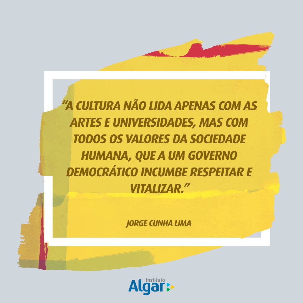 InstitutoAlgar's tweet photo. Quem aí também concorda que a cultura vai além das artes e conhecimentos?

#institutoalgar #cultura #vitalizaracultura https://t.co/PV6CISjxoE