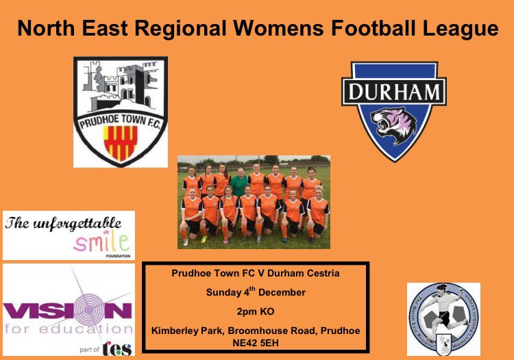 ⚽️ Prudhoe Town V Durham Cestria
📅 Sunday 4th December
📍 Kimberley Park, NE42 5EH
🏆 League
⌚️ 2pm