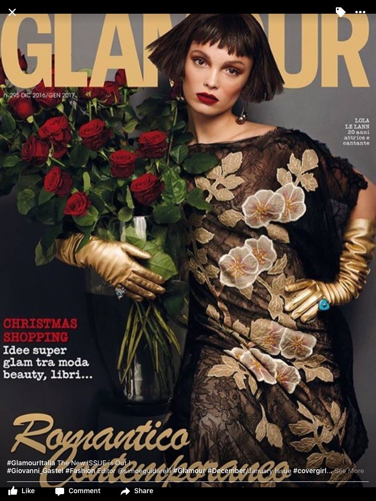 TransAtlanticAr's tweet photo. #Giovanni_Gastel #Glamour Italy #December/January issue 2016-2017 #out now #CoverGirl #LolaLaLann #editor #SimoneGuidarelli https://t.co/y1NhSScma7