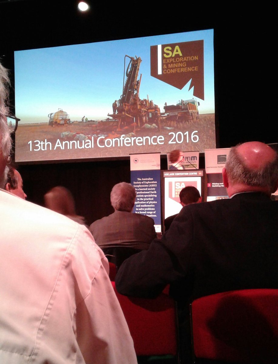 Impressive collaboration between industry, research &amp; gov at the SA exploration &amp; mining conference #sacome16