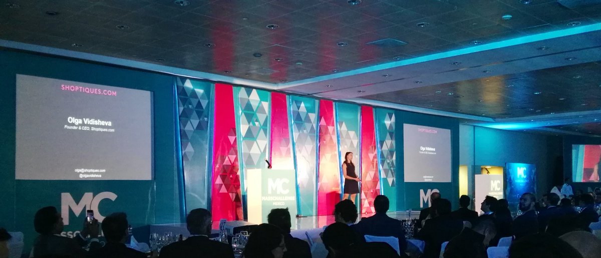 WebAdictos's tweet photo. Ponencia de @OlgaVidisheva fundadora y CEO de @Shoptiques en los #MCAwards16 de @MassChallengeMx #ImpactOverEquity https://t.co/L0PKF4HeLe