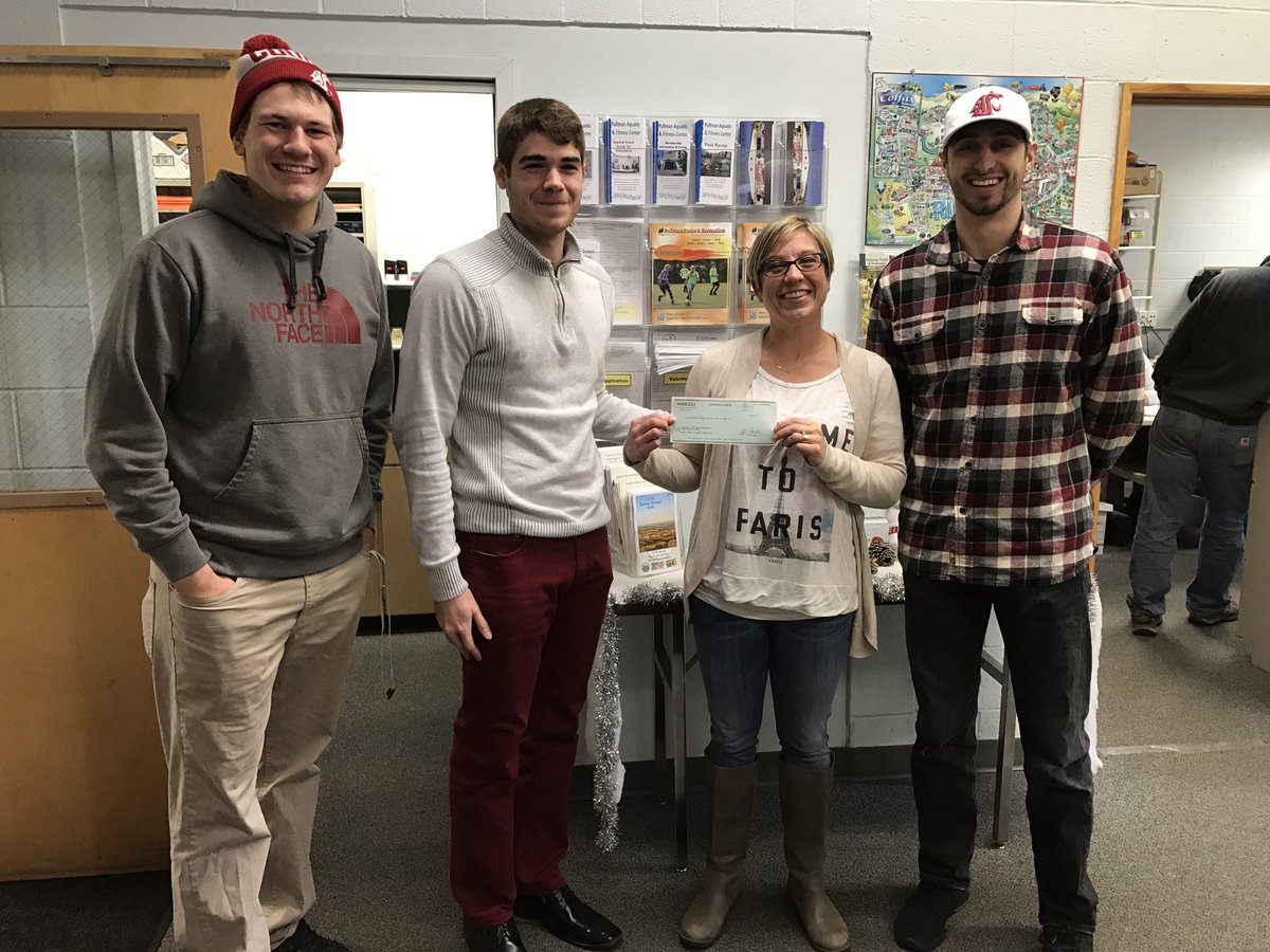 j24_james's tweet photo. Our final donation of $573 to Pullman Parks &amp; Rec's Care-to-Share Scholarship foundation. @ESD113 @scottkillough https://t.co/q32pzJXmCd
