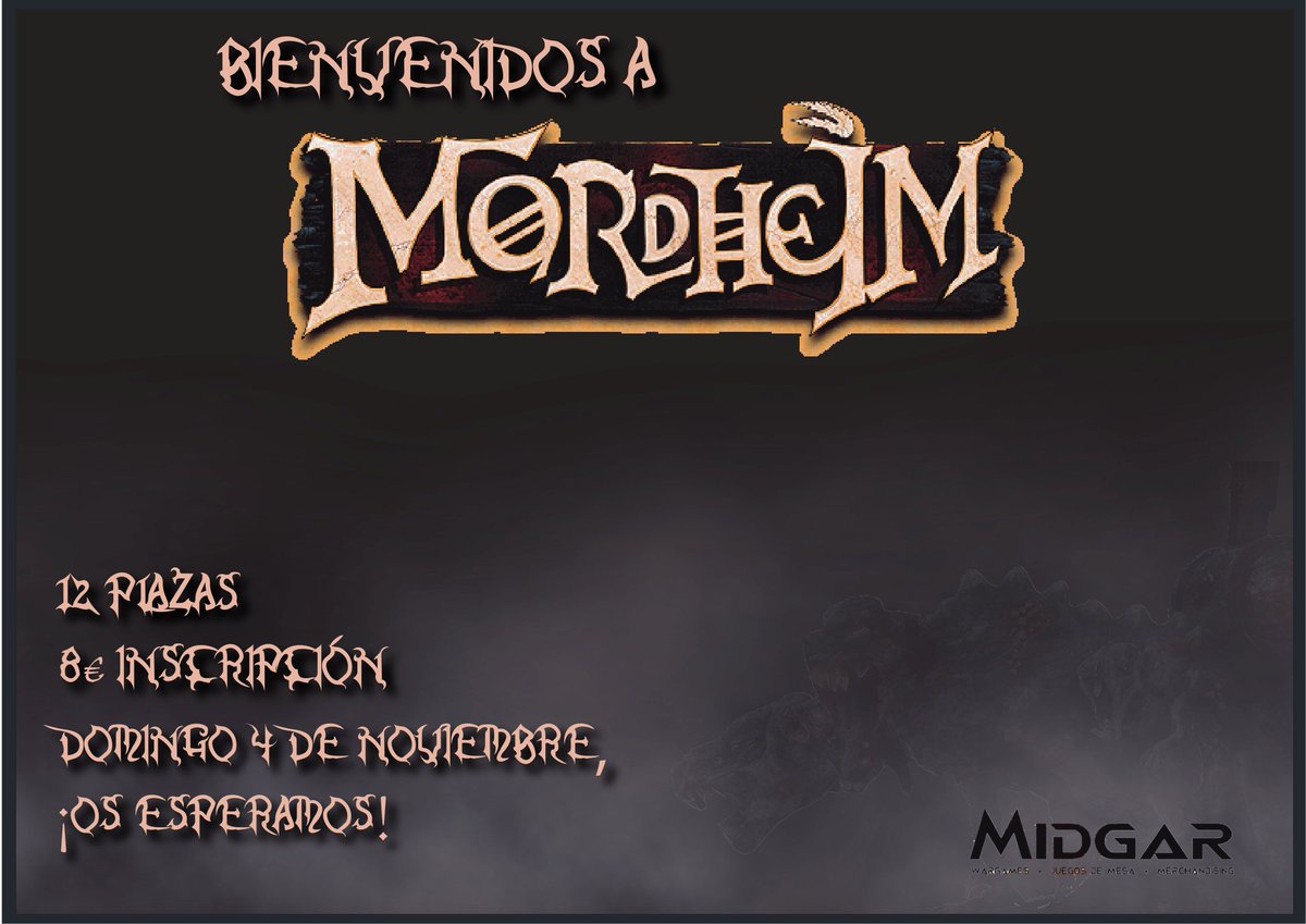 MidgarGames's tweet photo. ¡Nuevo evento en #midgar! ¿Te apuntas? #mordheim #planazosdomingueros https://t.co/LUmBmqvCWW
