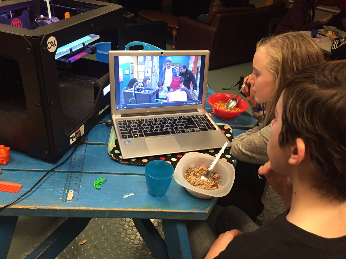 Young_Makers's tweet photo. Watching ourselves on @AMIThisWeek at @thedooryouth613. In the words of Val, "I'm so proud of myself." Cc @LucLalande @uOttawaEHub https://t.co/uQdxNn6zgL